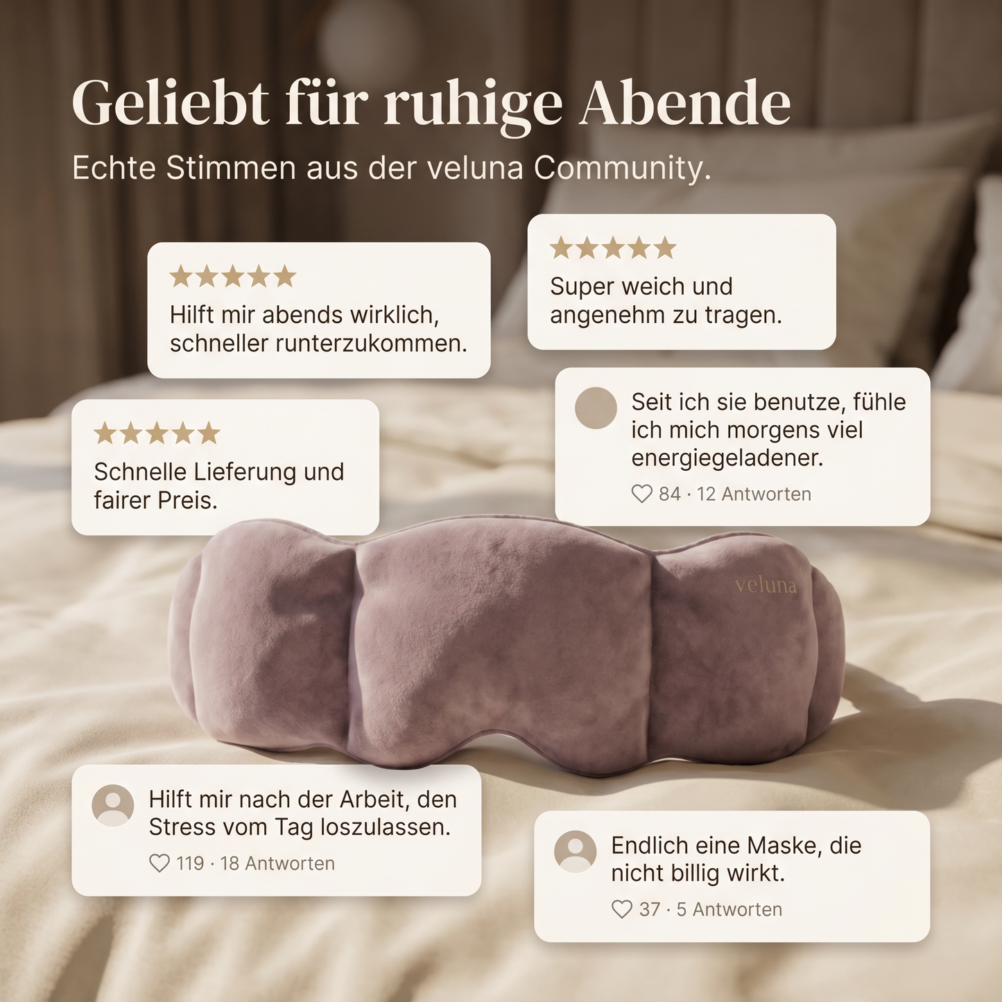 Veluna Gewichtete Schlafmaske